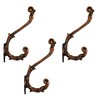 AYZCORP Set of 3 Cast Iron Antique Design Coat Hooks
