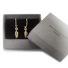 Open Hoop Earrings & Feather Charms in 18-Carat Gold Vermeil