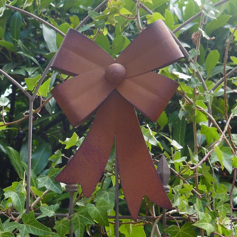 Storm's Gartenzaubereien Patina Decorative Bow Wall Decoration Metal for Hanging