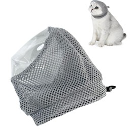 Vubbkdi Cat Bubble Muzzle for Cats That Bite Transparent Muzzle for Grooming and Nail Trimming Adjustable Soft Breathable Mesh for Bite Prevention