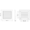 150x150mm / 6x6 inch Air Vent Cover - Adjustable Ventilation