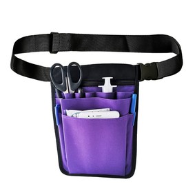 Nurse Utility Organizer Belt Fanny Pack Hip Bag Waist Pack Pouch Case for Medical Scissors Care Kit Tool (purple)