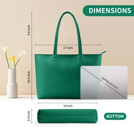 KALIDI Handbags Large Capacity Shopper Bag Tote Bag for Office Campus Daily and Travel