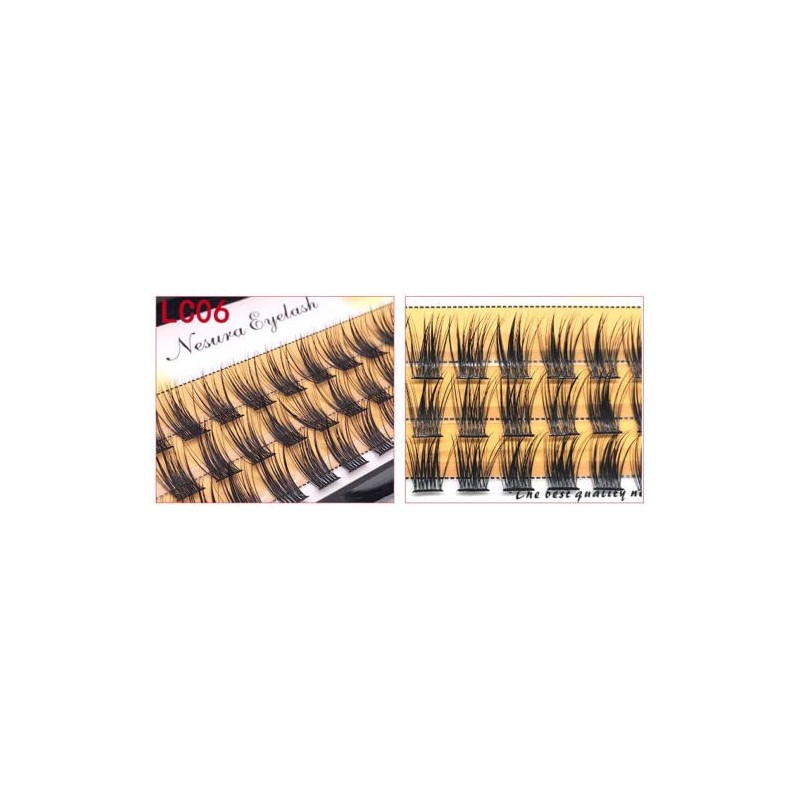 36 Cluster Lashes Natural Soft Ribbon Eyelashes Extension Fluffy Wispy