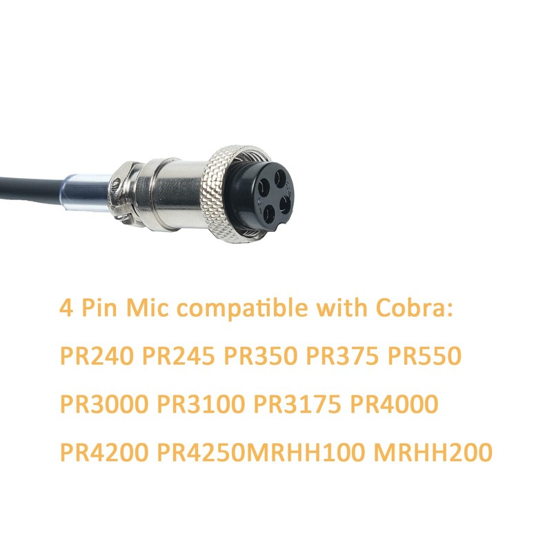 TDYU CB Microphone 4 Pin Mic Compatible with Cobra 2PACK