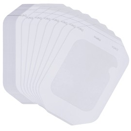 50 Pieces Transparent Film Dressing Essentials Picture Frame Style with Label Waterproof Wound Bandage Shower Waterproof Patch Adhesive Patches Shower Aftercare Bandage (4 x 4.75 Inch)