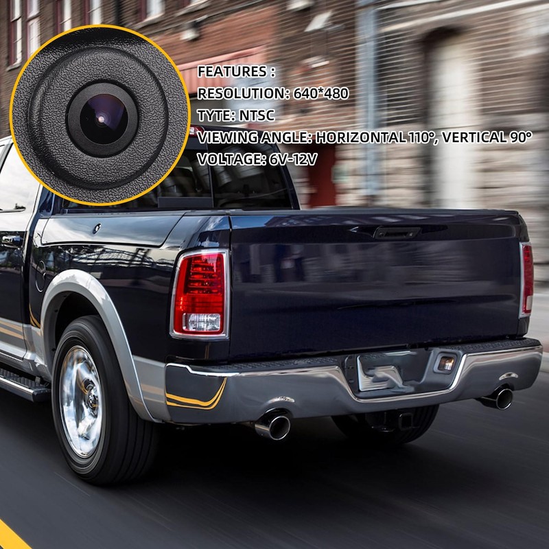 Dasbecan Tailgate Handle with Backup Camera Compatible with Dodge Ram