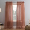 No. 918 Erica Crushed Sheer Voile Rod Pocket Curtain Panel,