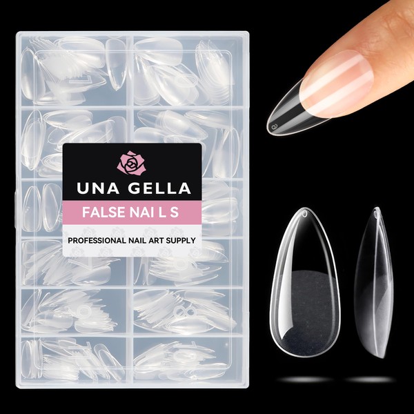 UNA GELLA UNA GELLA Medium Almond Gel Nail Tips Half