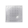 Shepherd Hardware 9083 1-7/8-Inch Square Spiked Furniture Cup, Clear Plastic,