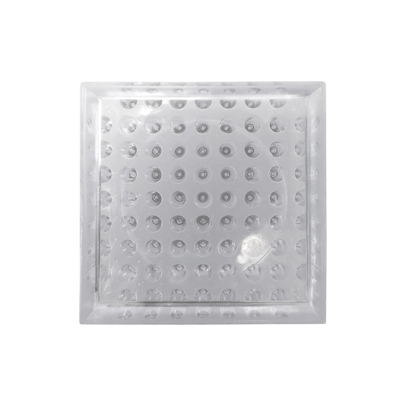 Shepherd Hardware 9083 1-7/8-Inch Square Spiked Furniture Cup, Clear Plastic,