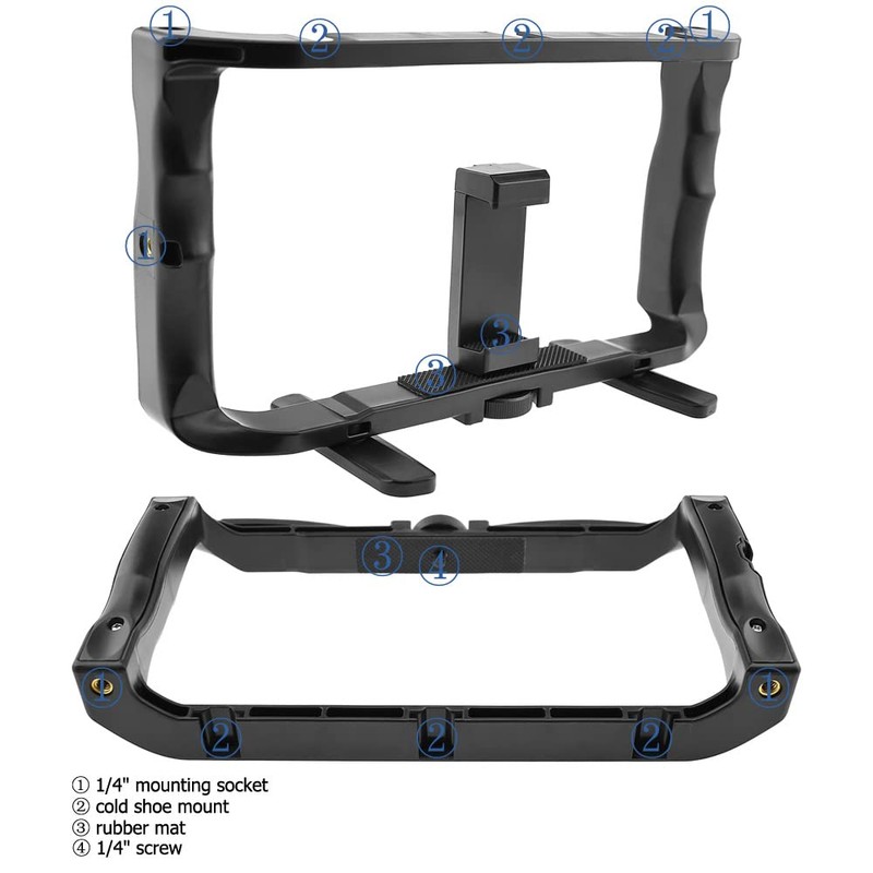 NOTRICKT CPS-001 Smartphone Video Rig, Vlog, Live Streaming, Fits 56mm-91mm
