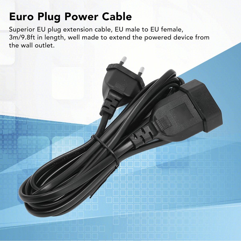 Power Cable Professional Standard Male to Female Extension Power Cable
