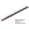 GBGS 4 Pack 16" Black Mending Plate,Slotted Flat Bar Brackets,1/8"