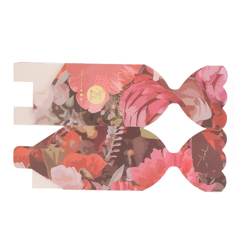 50 Set Wedding Favor Boxes Floral Pattern Retro Style Easy