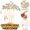 ZUWIJEQ 2 Pieces Bridal Wedding Hair Comb Crystal Hair Accessories,