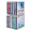 STORi Stackable Clear Plastic CD Organizers (2 Pack) Cube Jewel