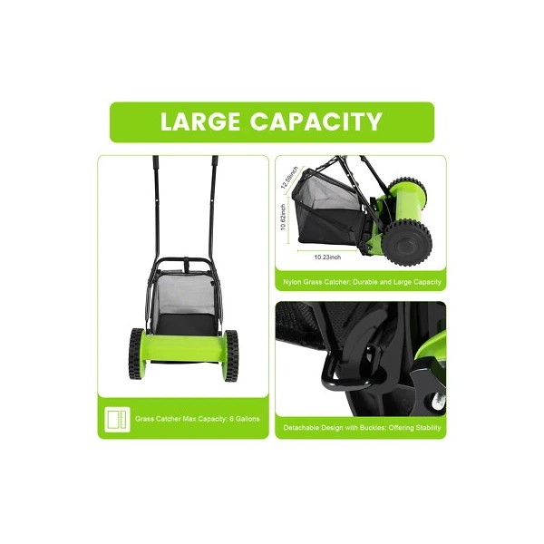 Unbranded Manual Lawn Mower Adjustable Cutting Height Lawn Mower for