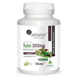 Aliness Tulsi 300 mg (The Saint Basil), Dietary Supplement with Plant Extracts, 90 Capsules