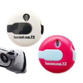 2pcs A99 Golf Score Counter One Touch Reset Score Counter Random Color - Small Enough to Attach to Glove - Great for Clip on Golf Bag, Belt, Push Cart