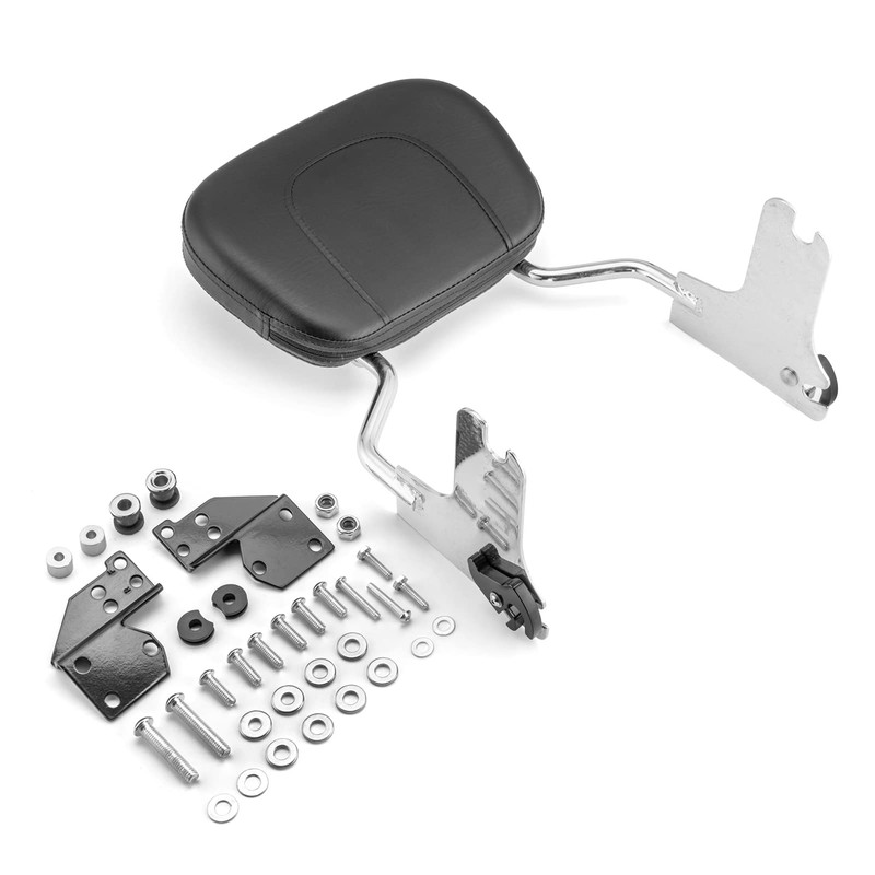 Detachable Sissy Bar Passenger Backrest with 4-Point Docking Hardware Kit