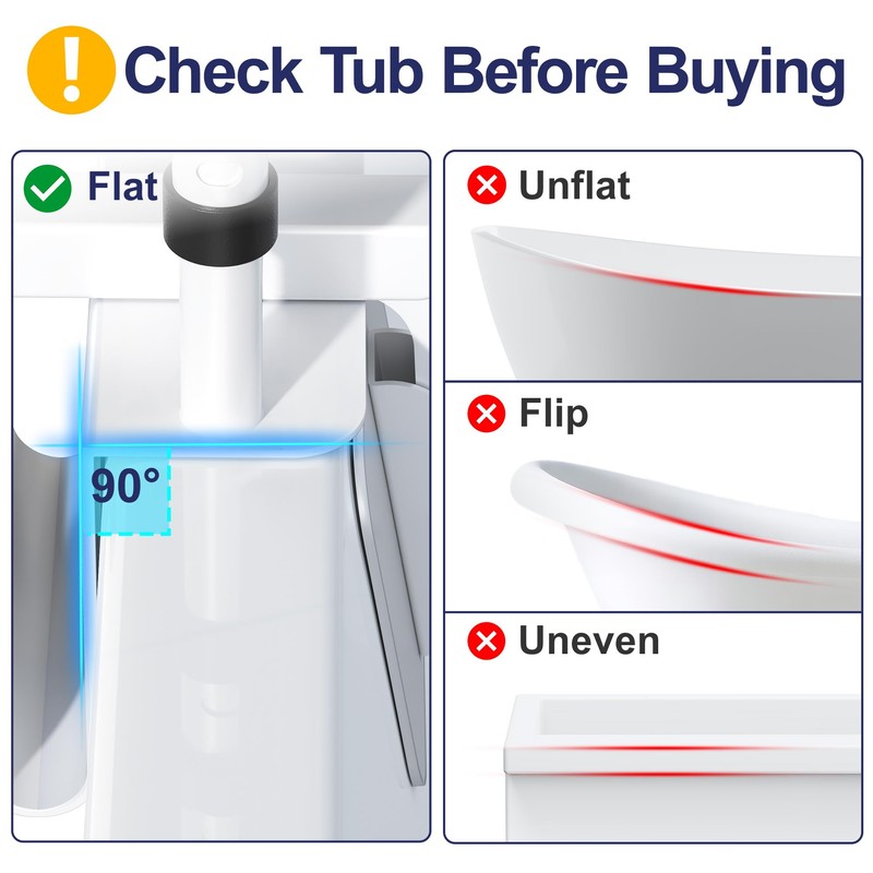 Adjustable Height Bathtub Handle Grab Bar, Bathtub Safety Rail &