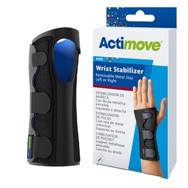 Actimove Kids Wrist Stabiliser, with Removable Metal Stay Allowing Left or Right Wrist Application, Black