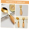 ORFOFE 2pcs Silverware Set Stainless Steel Curved Fork Spoon for