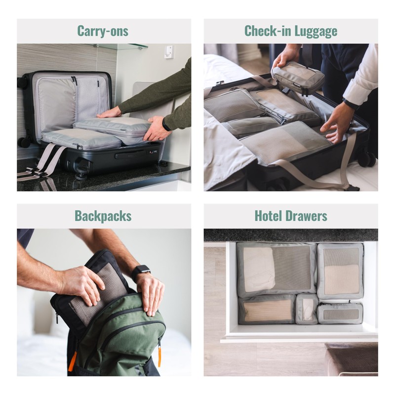 Aerotrunk Compression Packing Cubes for Travel - Luggage Organizer Bags