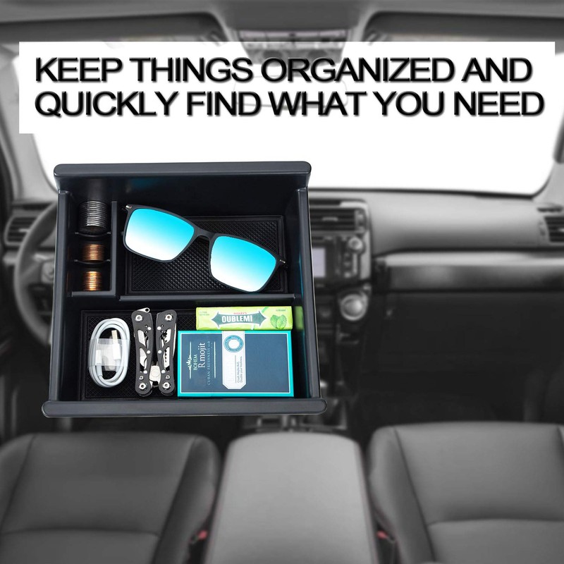JKCOVER Center Console Organizer Tray Compatible with Toyota 4Runner 2010-2021
