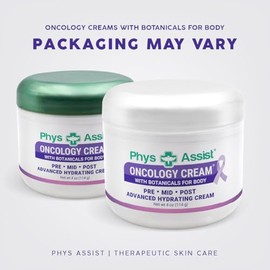 PhysAssist - Crema corporal oncológica con botánicos, 4 onzas. Calmante e hidratante para la piel estresada. Hecho con aceites de lavanda, caléndula y