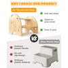 Wooden Toddler Step Stool for Kids - Non Slip 2
