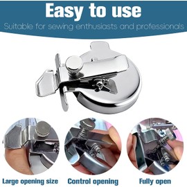 Guía de costura magnética para máquina de coser, guía de costura magnética redonda con clip ajustable, alicates de costura, accesorio de acolchado para profesionales. Retención de bordes
