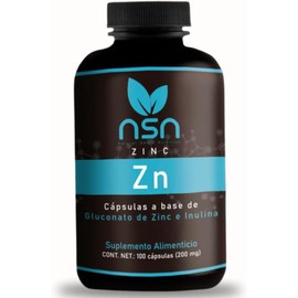 Zinc | Gluconato de Zinc | Con Inulina y Prebióticos | Suave con el Estómago | 100 Cápsulas - 100 días