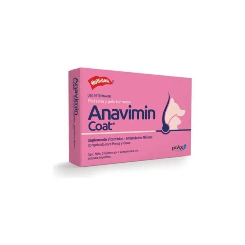 Holliday Anavimin Coat 21 Tabs. Piel Sana Y Pelo Hermoso