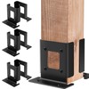 8 Pcs Adjustable Post Base for Wood Fence 4x4, 4x6
