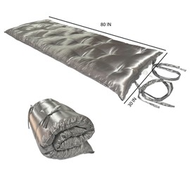 Danfuton Floor Rolling Futon Mattresses, Sleep Cotton Shikifuton Mat 3x30x80 Satin Silver