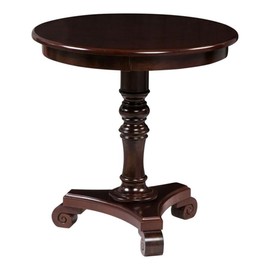 Pemberly Row End Table Coffee Accent Table, Round, Traditional, Indoor in Wood, Espresso