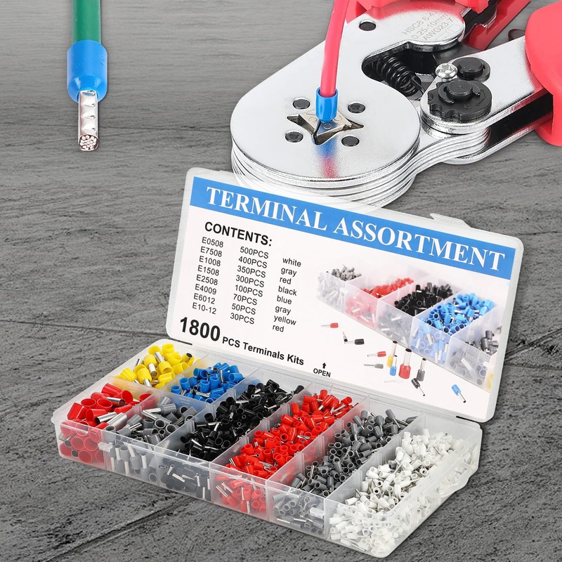 Quuylin Wire End Ferrules Set, 1800 Pieces, Wire End Ferrules