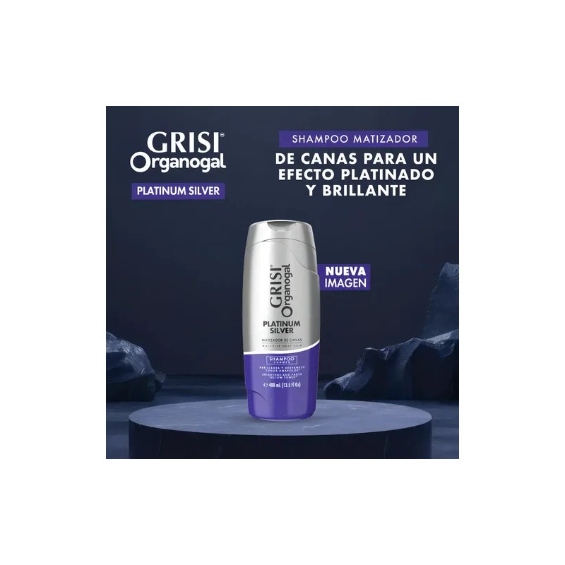 1pz Shampoo Grisi Organogal Silver Canas De 400ml