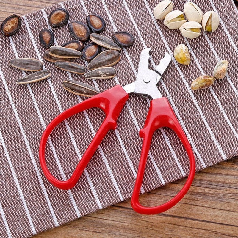 Nutcracker Nut Pistachio Sunflower Peeler Scissor Plier Stainless Steel Walnut