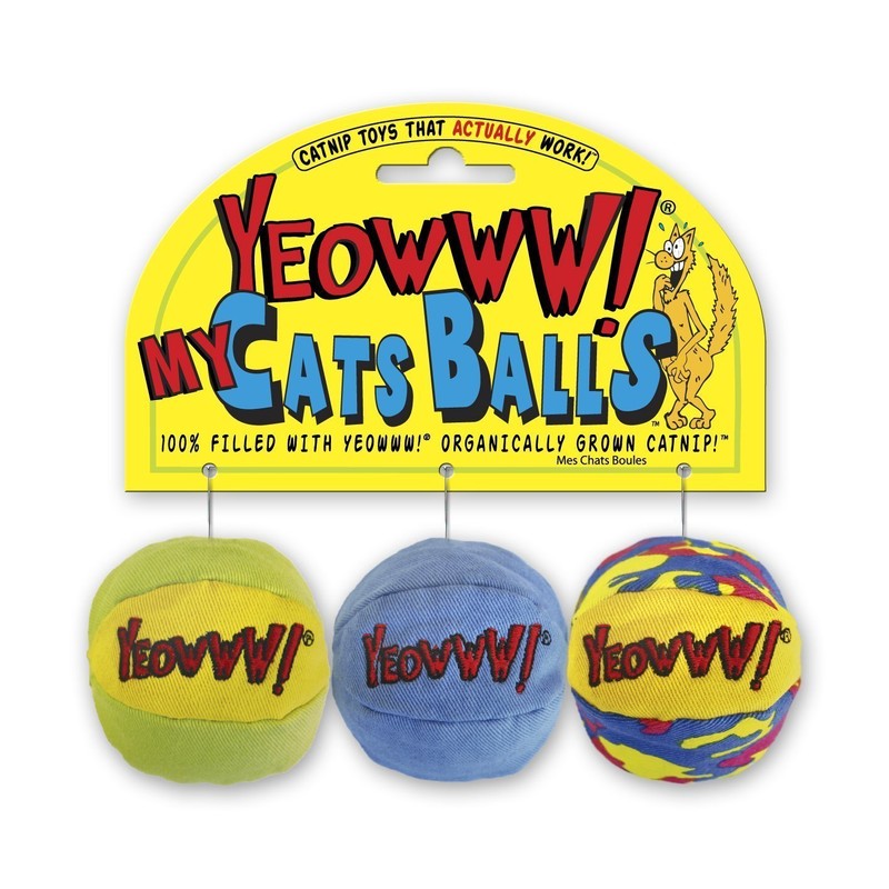 Yeowww! My Cats Balls, 2 Packs with 3 Balls per