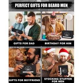 Beard Kit for Men Grooming and Care: with Beard Oil & Balm - Wash/Shampoo & Conditioner - Brush & Comb Sets, Birthday Gifts for Men, Valentines Gifts for Him, Fathers Gifts for Dad, Stocking Stuffers