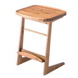 AZUMAYA Coffee Side Table Tray Edge Table Top Natural Acacia Wood Material 21.3" inches Height NET-724 Home and Living