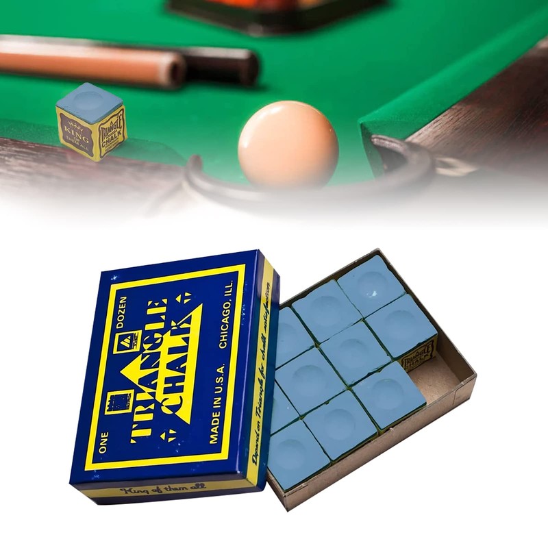 Ausla Pack of 12 Pool Chalk Cubes Non-Slip Pool Table