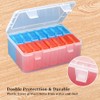 Mathtoxyz Small Bead Organizers(Red, Blue), 45 Pieces Plastic Storage Cases