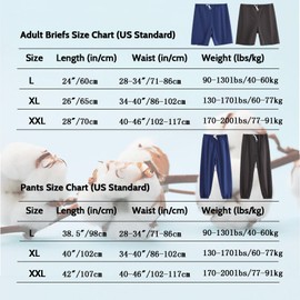 SOEDZUNG Reusable TPU Waterproof Incontinence Pants for Adults Leak Proof Washable Patient Care Long Pants for Elderly(Blue,L)