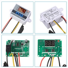 Pinafresa 4Pc XH-W3001 Digital Temperature Controller Module Thermostat Switch Waterproof Probe Electronic Thermostat 12V 10A 120W