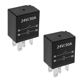 ZNDAW 2 PCS 4 Pin Car Starter Relay, 24V 30A Multi-Purpose Automotive Relays, Heavy Duty Standard Relay Replacement for Car Motor, Waterproof Auto Relays Switch, car Accessories (2PCS, 4Pin, 24V)