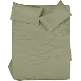 ROYALE LINENS 4 Piece Queen Sheets Set - Soft Brushed 1800 Microfiber Bedding - 1 Fitted, 1 Flat Sheet, 2 Pillow Cases - Wrinkle Free & Fade Resistant - Hotel Luxury Bed Sheets (Sage Green, Queen)